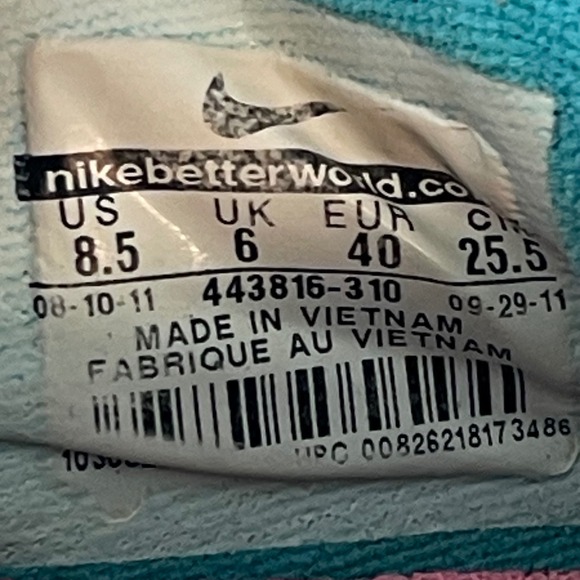 Nike Free Run+ 2 Womens Size 8.5 Pink Blue Running Gym Girls Shoes 443816-310 - Picture 7 of 9